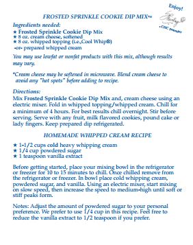 FROSTED SPRINKLE COOKIE DIP MIX
