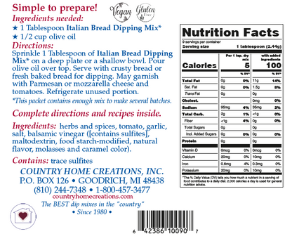 Italian Bread Dipping Mix