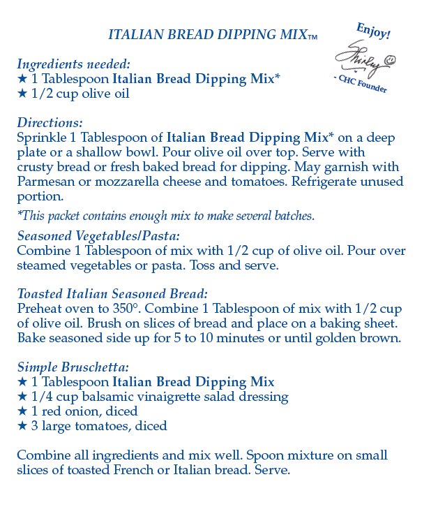 Italian Bread Dipping Mix