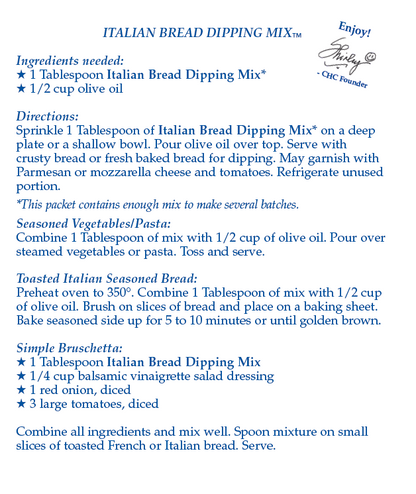 Italian Bread Dipping Mix