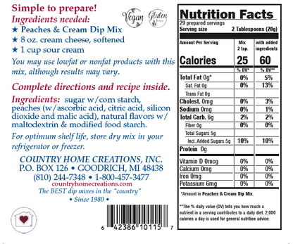 Peaches & Cream Dip Mix
