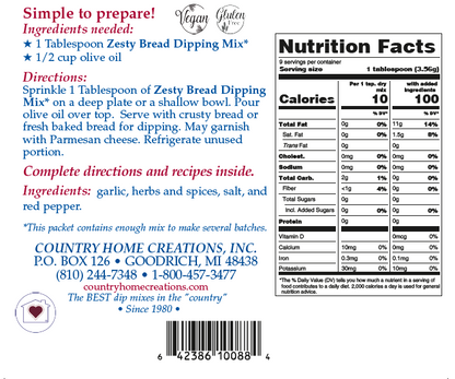 Zesty Bread Dipping Mix
