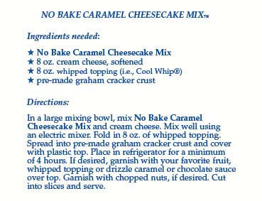 No-Bake Caramel Cheesecake Mix