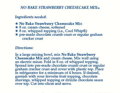 No-Bake Strawberry Cheesecake Mix