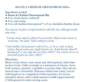 Bacon & Cheddar Cheesespread Mix – Country Home Creations