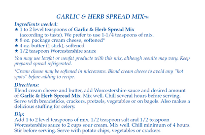 Garlic & Herb Spread Mix