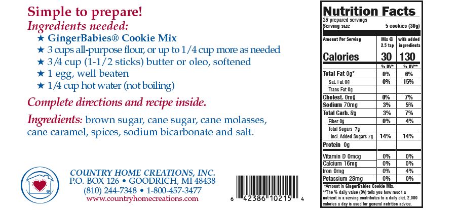 GingerBabies Cookie Mix Kit