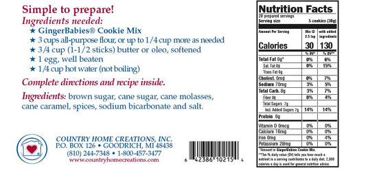 GingerBabies Cookie Mix Kit