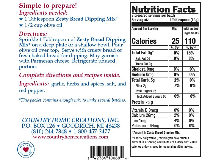 Zesty Bread Dipping Mix – Country Home Creations